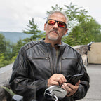 MMCC Men's Anarchy Brown Leather Motorcycle Jacket - MMC10004