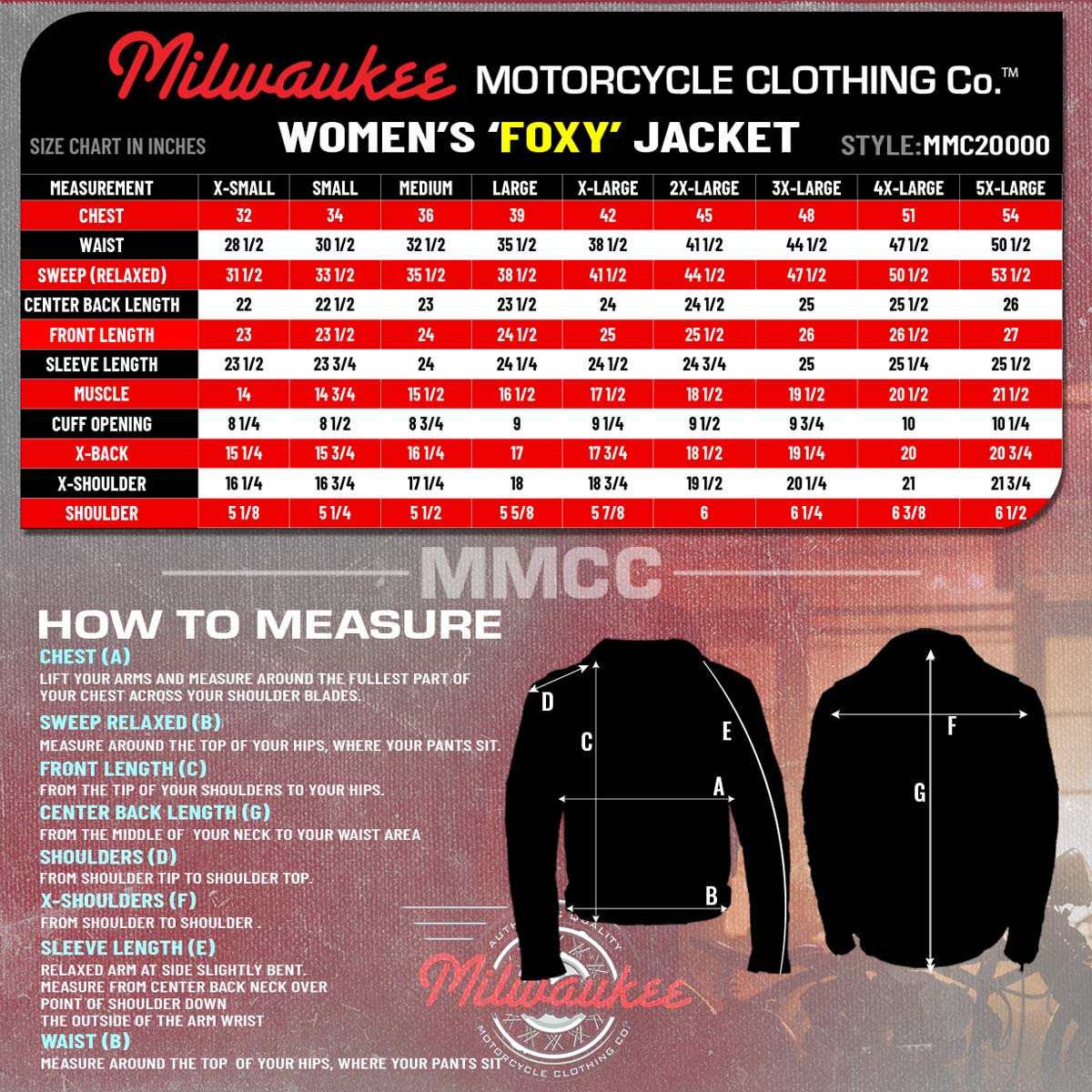 MMCC Women's Foxy Black Leather Motorcycle Jacket - MMC20000
