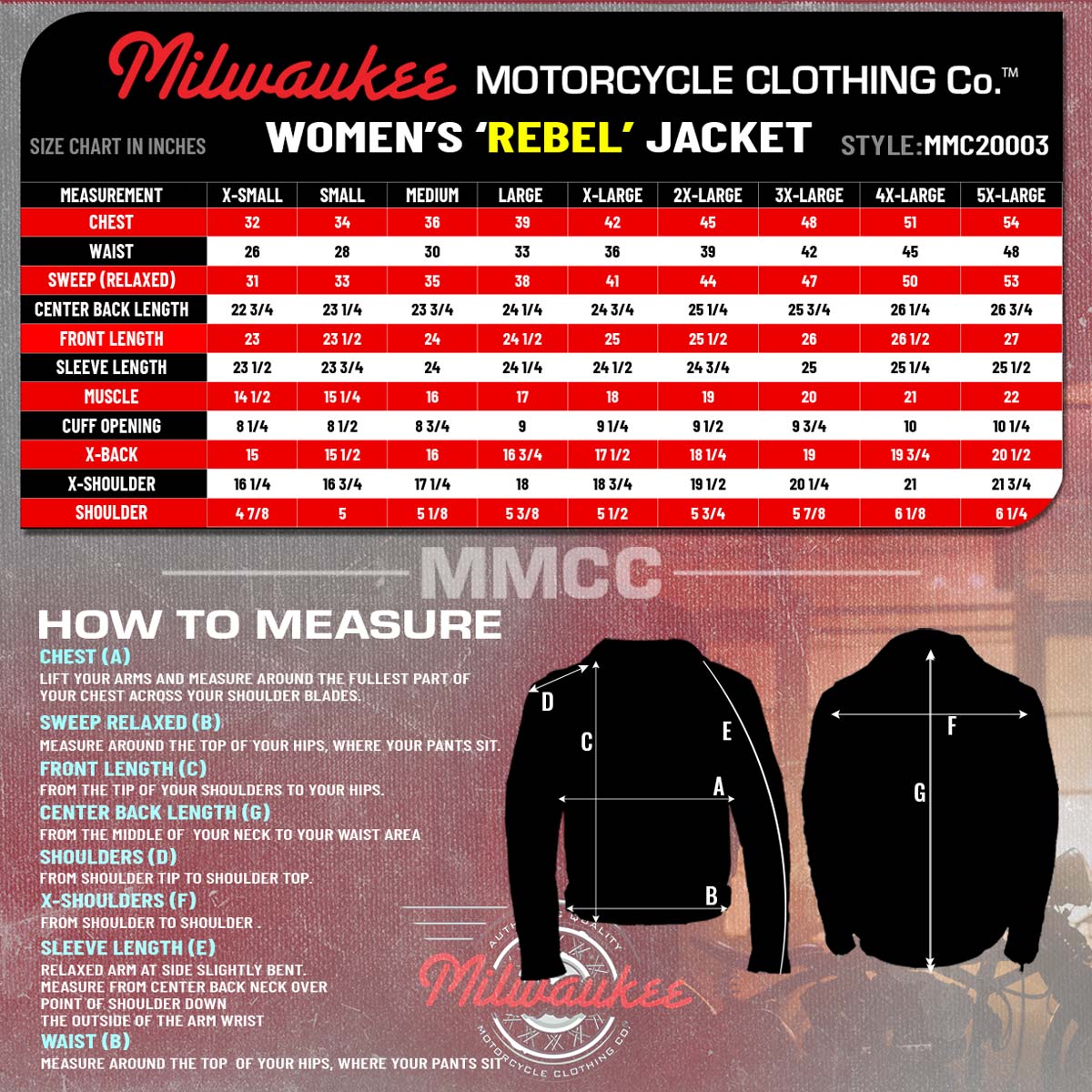 MMCC Women's Rebel Brown Leather Motorcycle Jacket - MMC20003