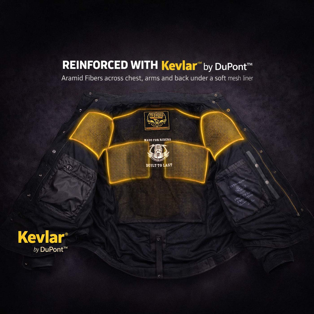 Milwaukee Leather Men’s Splitline Tundra 2-Tone CE Armored Protective Flannel - Kevlar® Reinforced - MPM1673