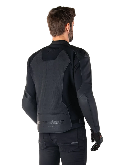 Alpinestars Faster V3 Airflow Leather Jacket - Stealth Black