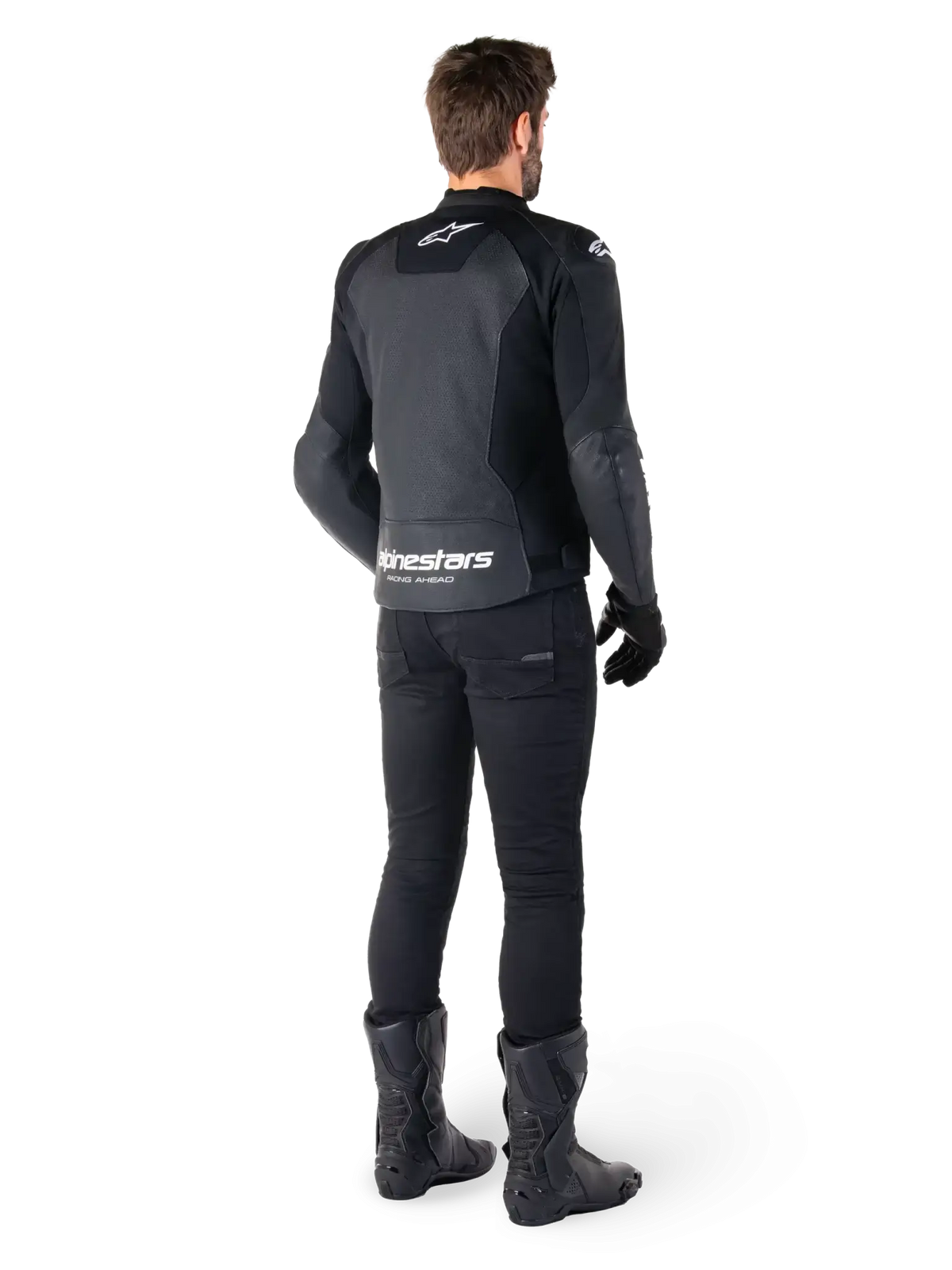 ALPINESTARS FASTER V3 AIRFLOW LEATHER JACKET - WHITE/RED/BLACK