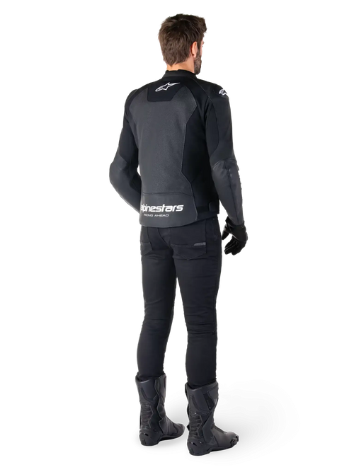 ALPINESTARS FASTER V3 AIRFLOW LEATHER JACKET - WHITE/RED/BLACK