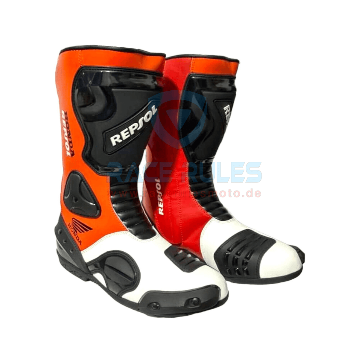 Honda Repsol Motorcycle Leather Boots CE Approved Heavy Duty Racing Boots Men Women