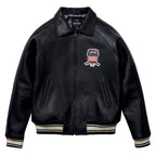 Avirex Iconic Black Leather Bomber Jacket