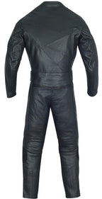 BLACK RACE TWO PIECE SUIT CE APPROVED PROTECTION