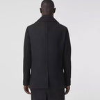 Men’s Black Fleece Peacoat – Stylish & Warm Winter Coat