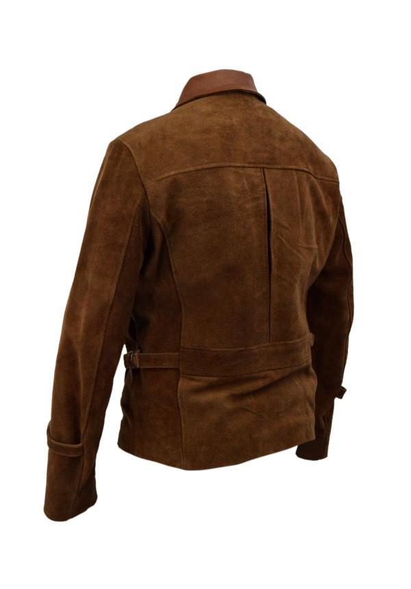 Allied Brad Pitt Brown Suede Leather Jacket