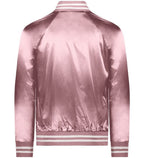 Men’s Pink Satin Bomber Jacket