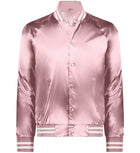 Men’s Pink Satin Bomber Jacket