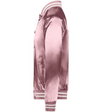 Men’s Pink Satin Bomber Jacket