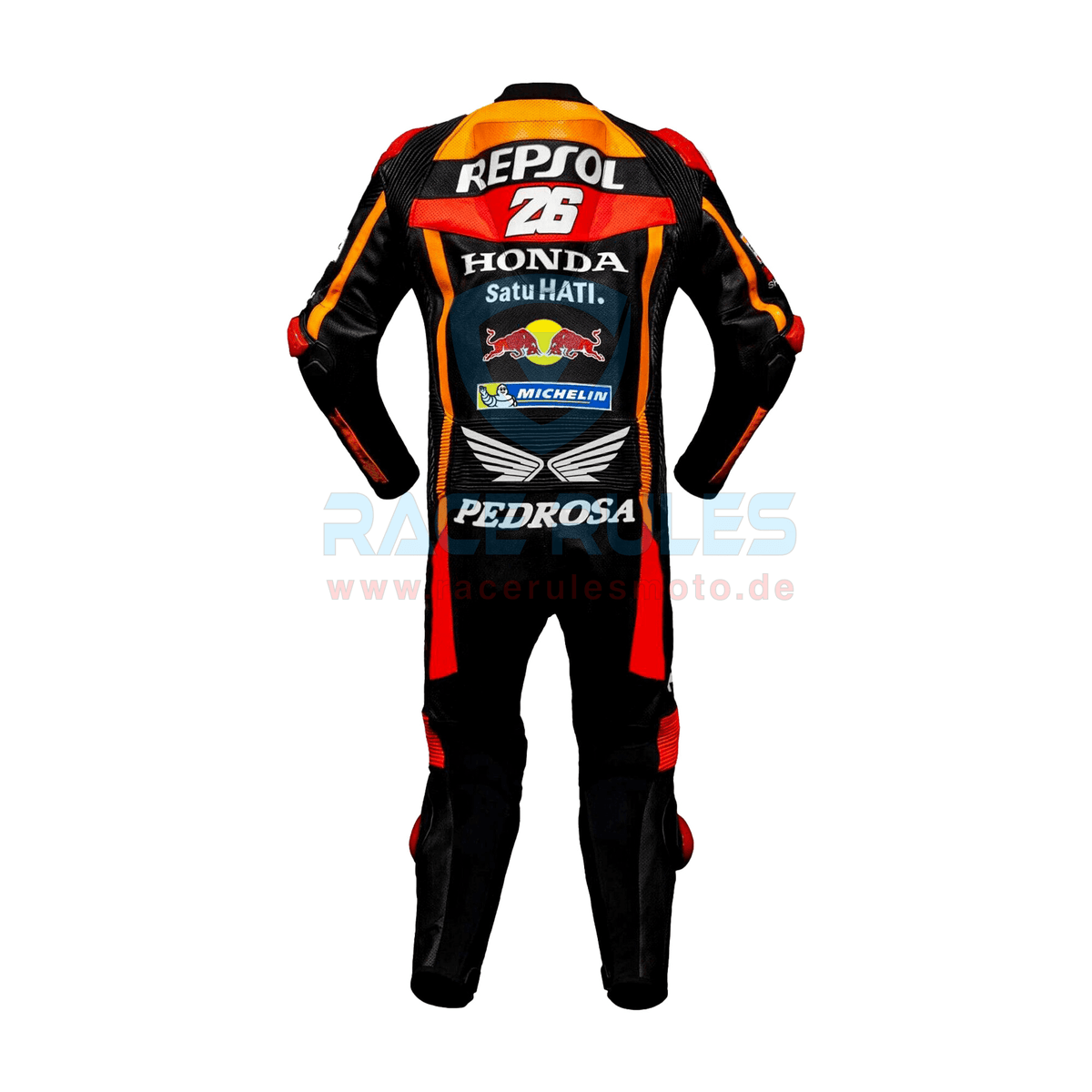 Honda Repsol Marc Marquez Black Motorcycle Leather Suit MotoGP Suit Men Women