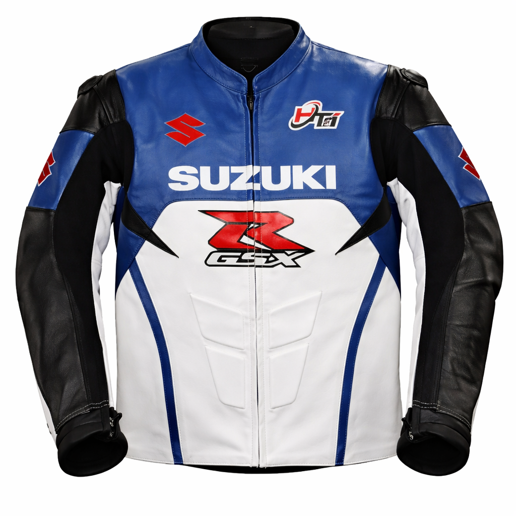 Suzuki GSX-R BlackWing Motorcycle Racing Leather Jacket