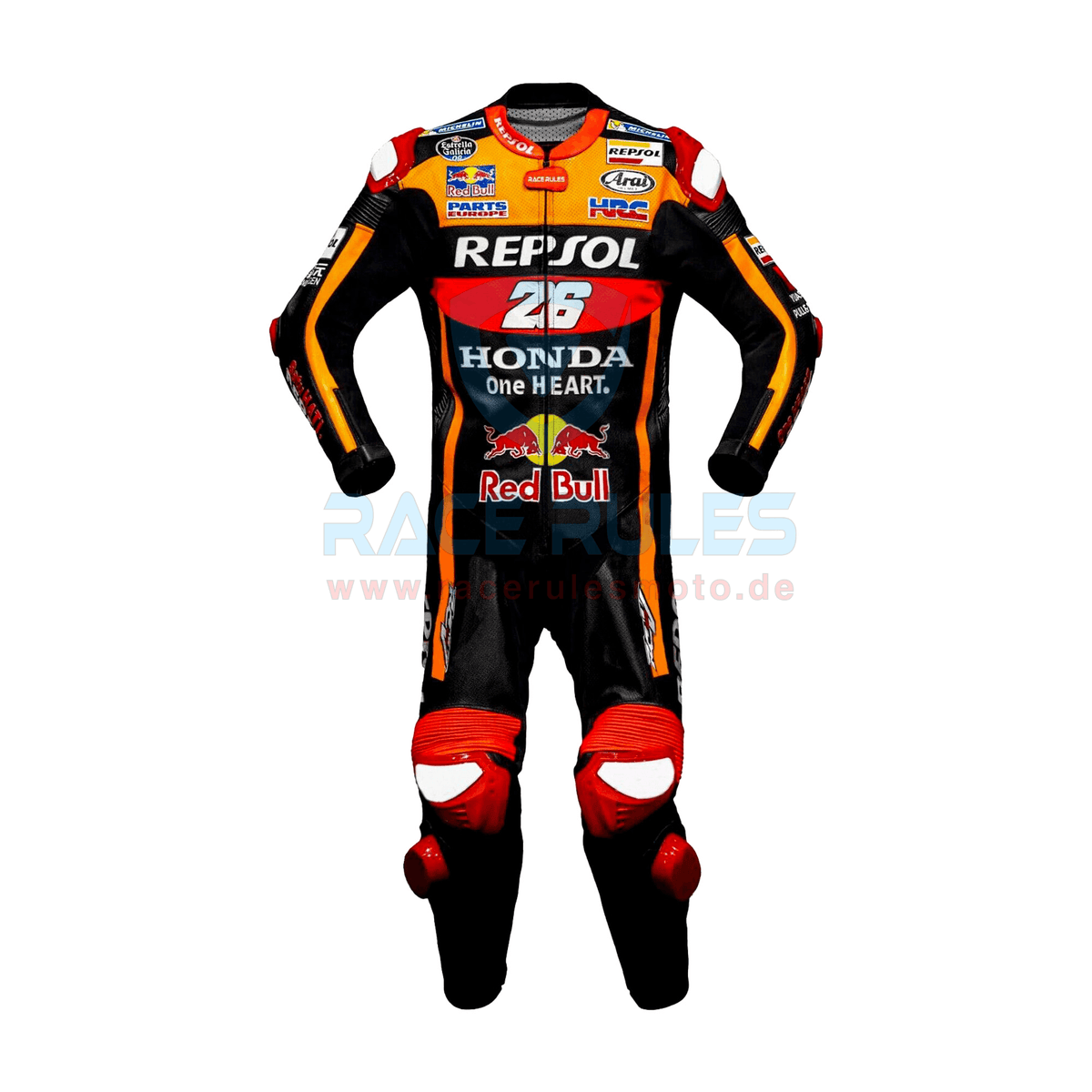 Honda Repsol Marc Marquez Black Motorcycle Leather Suit MotoGP Suit Men Women