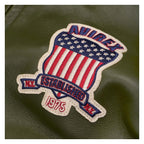 Avirex Iconic Olive Green Leather Bomber Jacket