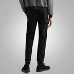 Men's Black Real Sheepskin Leather Jeans