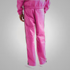 Men's Pink Sheepskin Leather Pants
