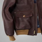 Men's A2 Bomber Flying RAF Aviator Sheepskin Leather Jacket