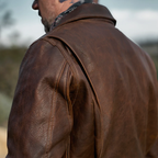 Men Brown flying RAF Aviator Cowhide Leather Biker Jacket