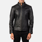 New Alex Black Motorbike Racing Moto Leather Biker Jacket For Men