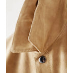 Men’s Cream Brown Suede Leather Shirt Jacket - Jeans Style