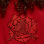 Teyana Taylor Jordan Red Cropped Varsity Jacket