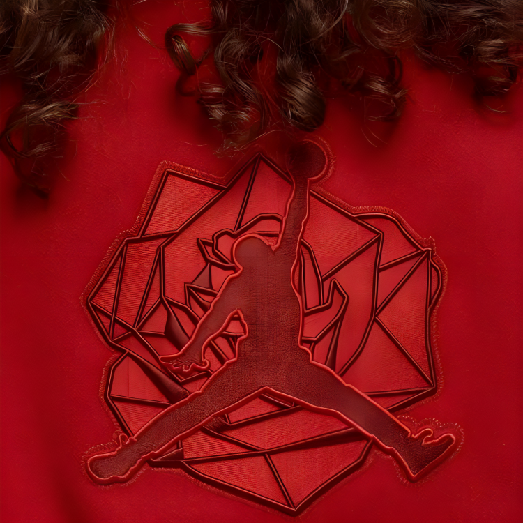 Teyana Taylor Jordan Red Cropped Varsity Jacket