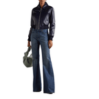 Womens Midnight Blue Textured Jacket