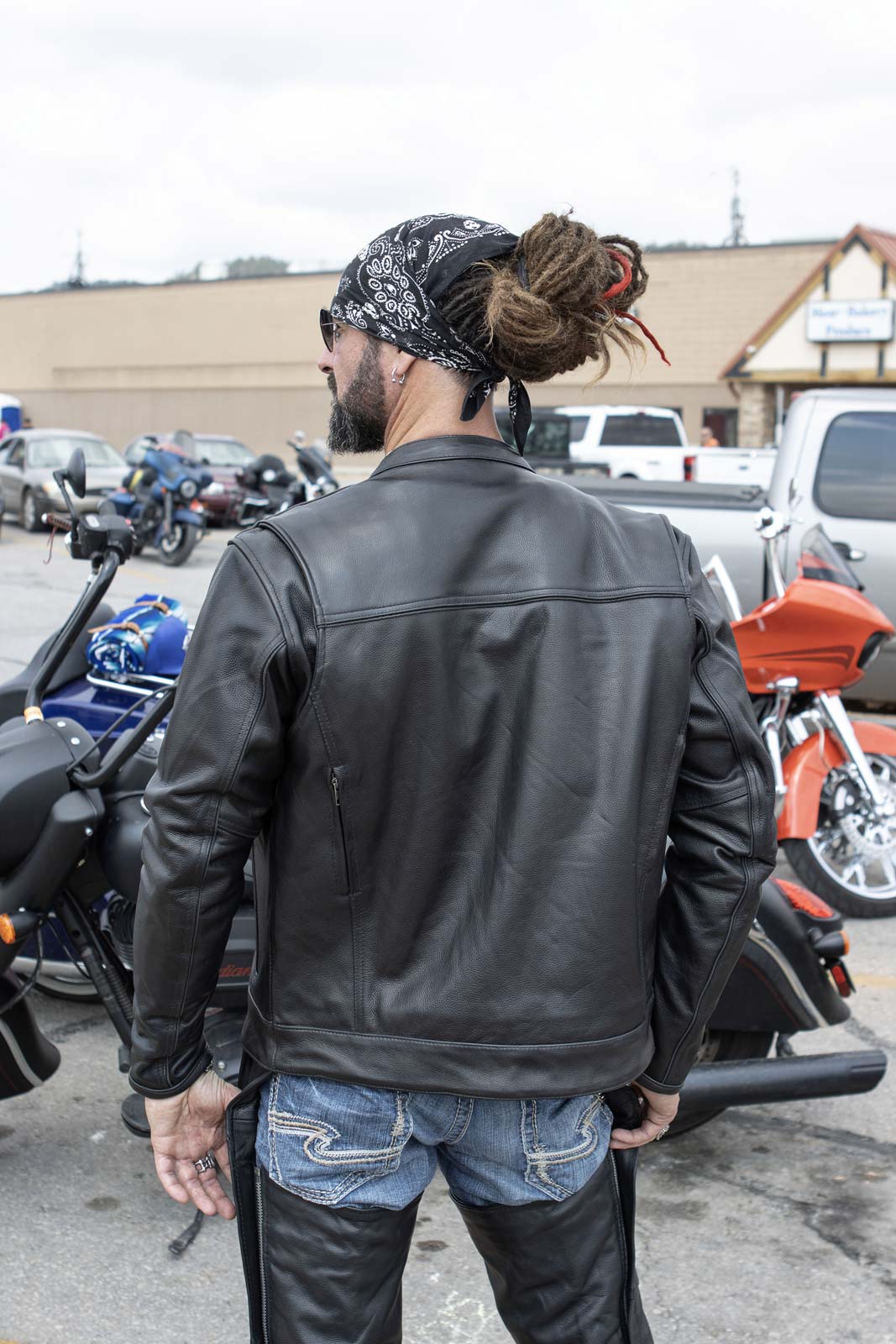 Hot Leathers Men's Lockstep Leather Motorcycle Jacket - JKM1028