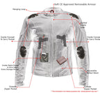 Milwaukee Leather Men's Premium Black Leather Motorcycle Riders Jacket with CE Armor Protection - LKM17003