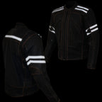 Milwaukee Leather Men's Matte Black 'Street' CE Armored Motorcycle Vented Jacket - Reflective - LKM17012