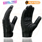 Milwaukee Leather MG7736 Women's Black Leather Gel Palm Motorcycle Gloves w/ Flex Knuckles and Cool-Tec Treatement