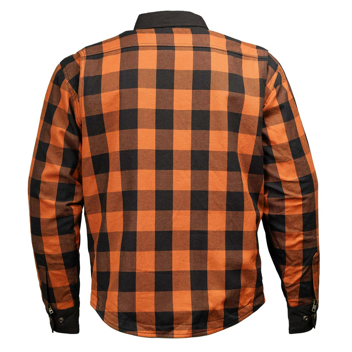 Milwaukee Leather Men’s Splitline Molten 2-Tone CE Armored Protective Flannel - Kevlar® Reinforced - MPM1672