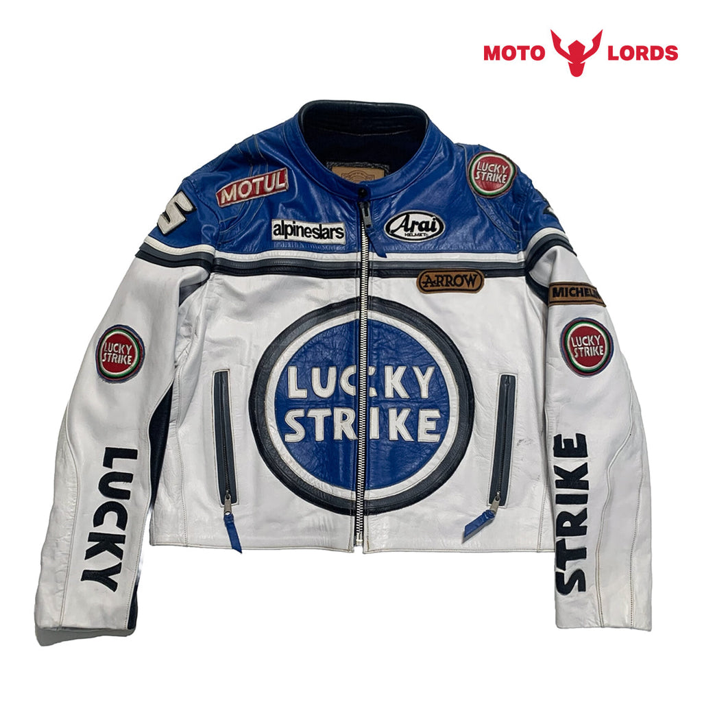 Plus Size Lucky Strike Casual Moto Leather Jacket