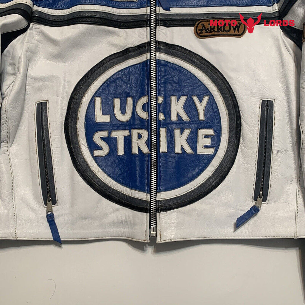 Plus Size Lucky Strike Casual Moto Leather Jacket