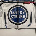 Plus Size Lucky Strike Casual Moto Leather Jacket