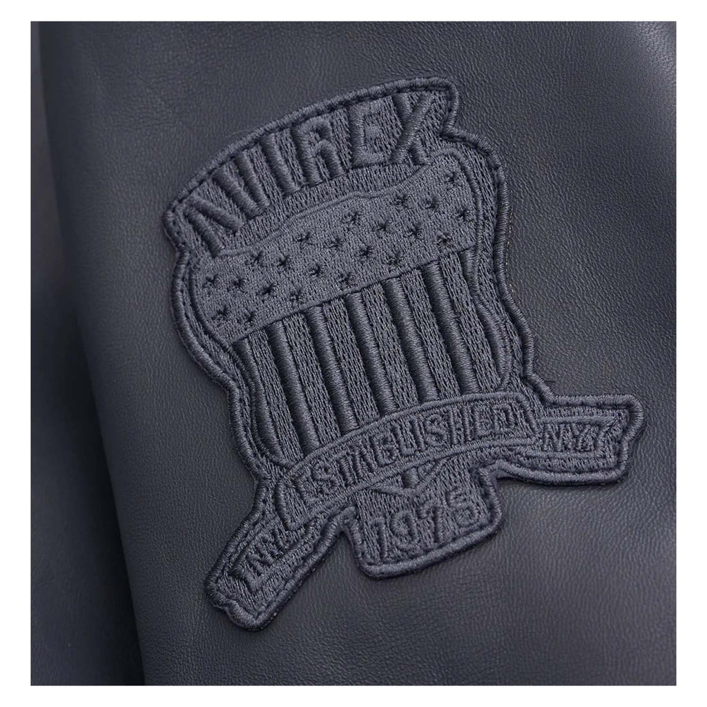 Avirex G-1 Dark Grey Leather Bomber Flight Jacket