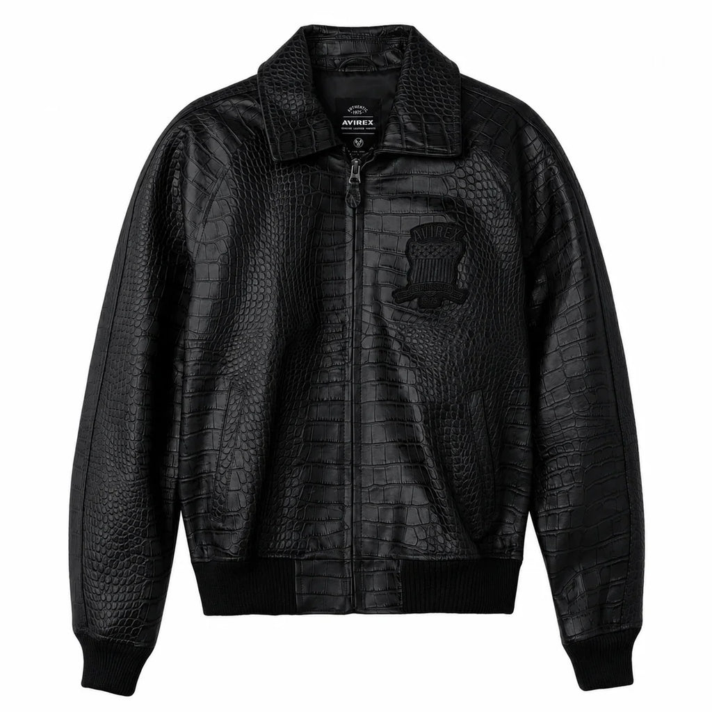 Men's Croc Avirex Icon Leather Jacket 2026