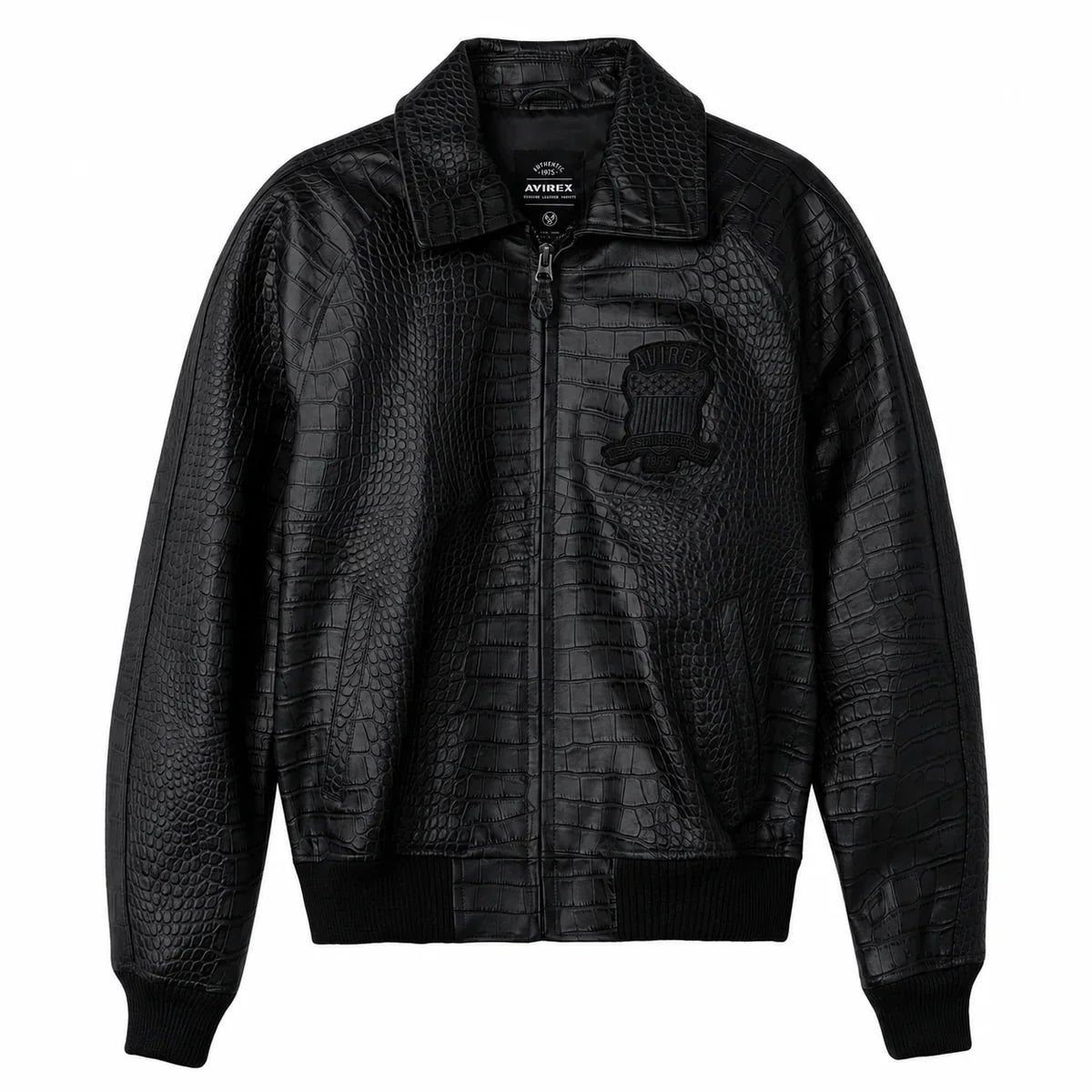 Men's Croc Avirex Icon Leather Jacket 2026