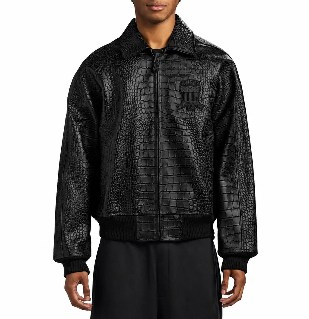 Men's Croc Avirex Icon Leather Jacket 2026