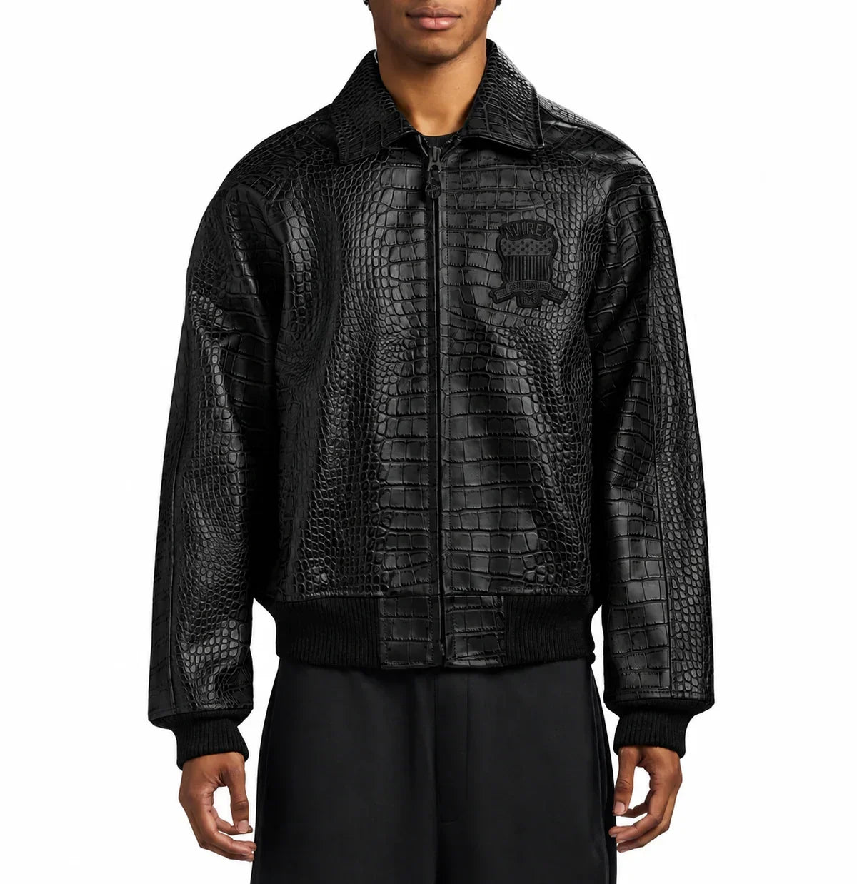 Men's Croc Avirex Icon Leather Jacket 2026