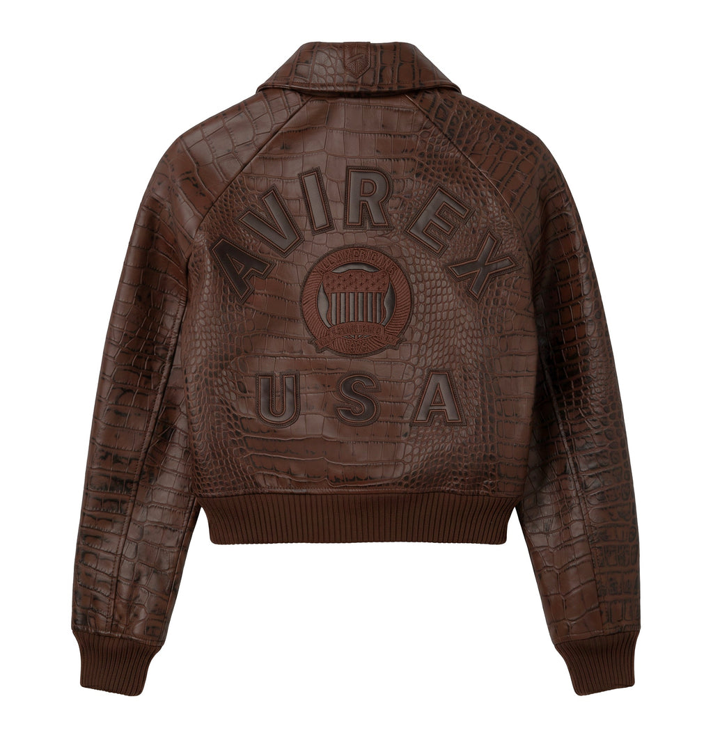 CROPPED CROC ICON JACKET