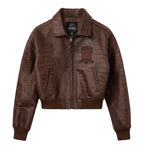 CROPPED CROC ICON JACKET
