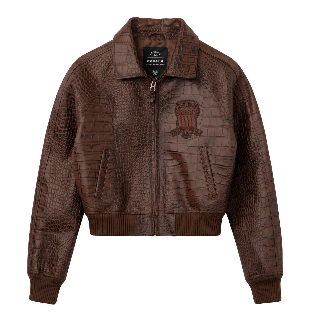 CROPPED CROC ICON JACKET