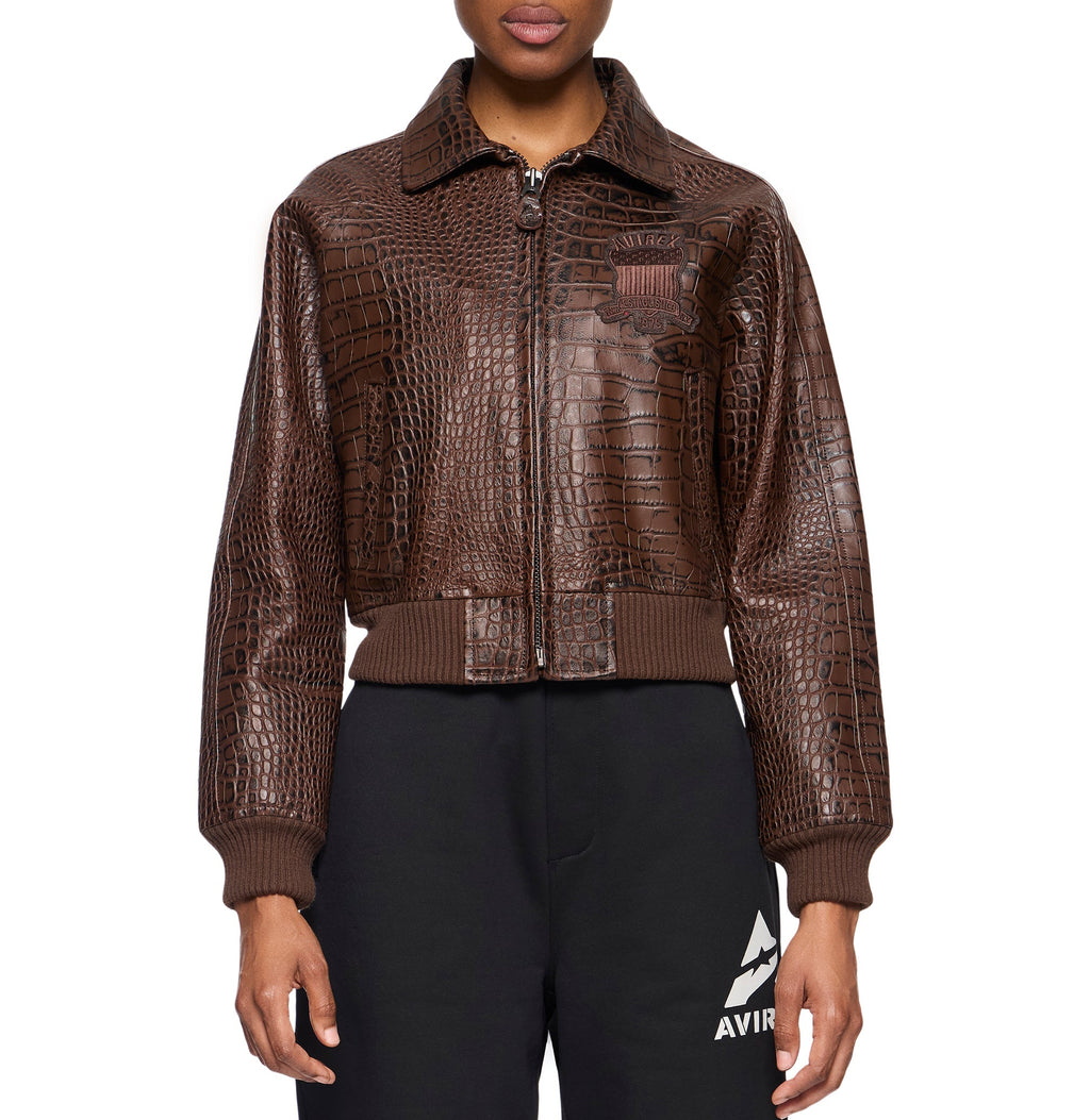 CROPPED CROC ICON JACKET