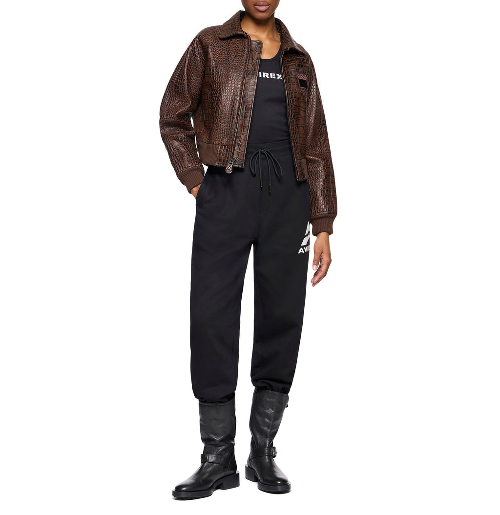 CROPPED CROC ICON JACKET