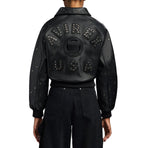 CROPPED STUDDED ICON JACKET