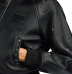 CROPPED STUDDED ICON JACKET