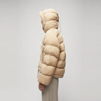 Womens Simple Sand Puffer Jacket