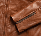 Men’s Brown Leather Moto Jacket
